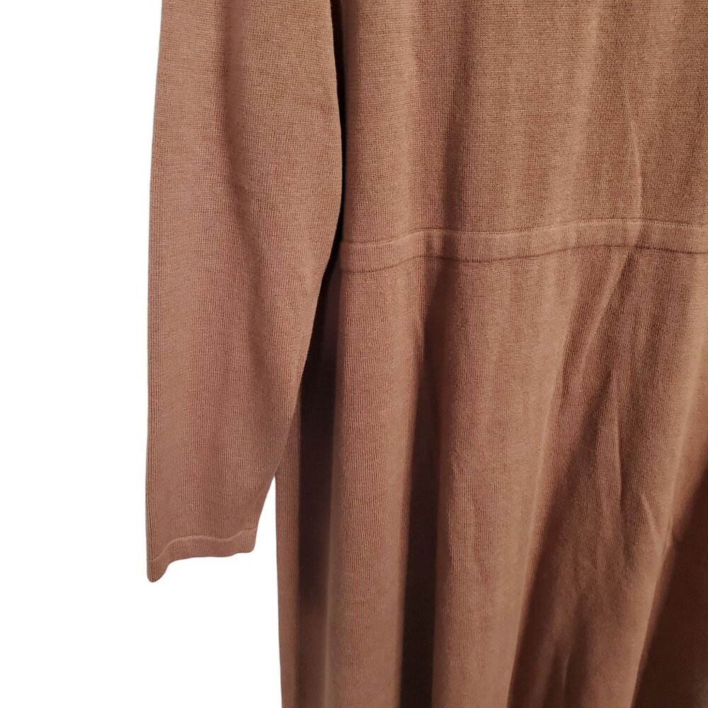 Isaac Mizrahi Live! Sz 1X Cardigan Long A-Line Button Front Sweater Dress Jacket - Picture 8 of 11